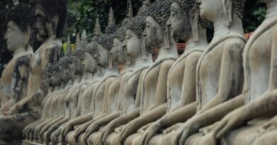 Buddha Sculptures at Wat Yai Chai Mongkhon Temple