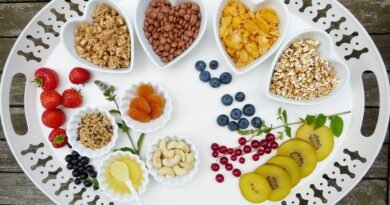 tray, breakfast, muesli