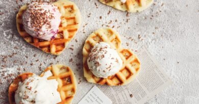 waffles, ice cream, love