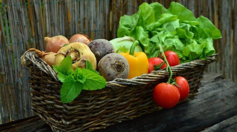 vegetables, basket, vegetable basket